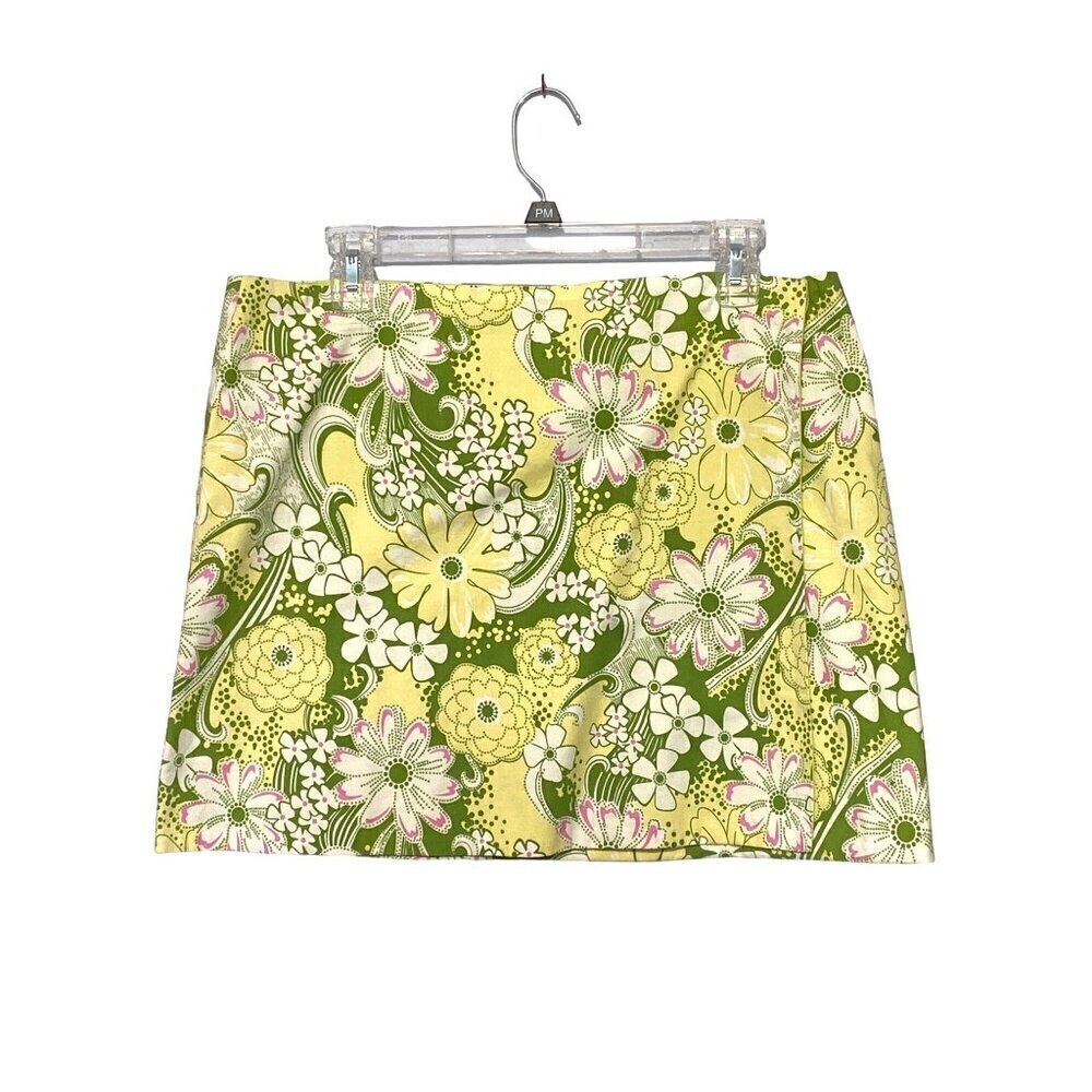 Sweet Lily Floral Print Wrap Mini Skirt Women’s Size Petite‎ Large